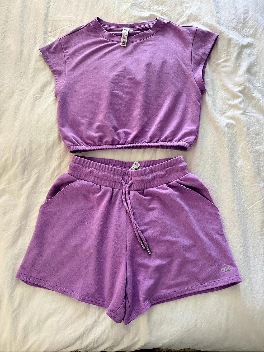 Alo Yoga Purple Two-Piece Set Size XS